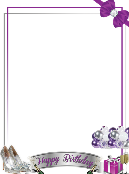 Purple Birthday overlay png